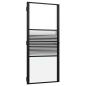 Preview: Innentür Schwarz 93 x 201.5 cm Gehärtetes Glas, Aluminium