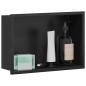 Preview: Duschnische Schwarz 30 x 20 x 9.5 cm Edelstahl
