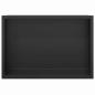 Preview: Duschnische Schwarz 30 x 20 x 9.5 cm Edelstahl