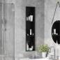 Preview: ARDEBO.de - Duschnische Schwarz 90 x 20 x 9.5 cm Edelstahl