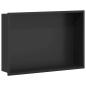 Preview: Duschnische Schwarz 45 x 30 x 9.5 cm Edelstahl