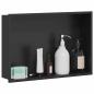 Preview: Duschnische Schwarz 45 x 30 x 9.5 cm Edelstahl