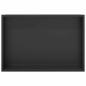 Preview: Duschnische Schwarz 45 x 30 x 9.5 cm Edelstahl