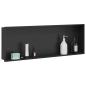 Preview: Duschnische Schwarz 90 x 30 x 9.5 cm Edelstahl
