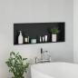Preview: Duschnische Schwarz 90 x 30 x 9.5 cm Edelstahl