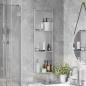 Preview: ARDEBO.de - Duschnische Silber 90 x 30 x 9.5 cm Edelstahl