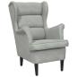 Preview: Sessel Hellgrau 71 x 92 x 91 cm Samt