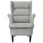 Preview: Sessel Hellgrau 71 x 92 x 91 cm Samt