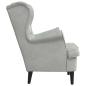 Preview: Sessel Hellgrau 71 x 92 x 91 cm Samt