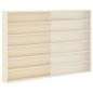 Preview: Holz-Sammelvitrine mit Regal Braun 80 x 8,5 x 54 cm Sperrholz
