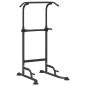 Preview: ARDEBO.de - Power Turm Dip Station Schwarz 95 x 102 x (160-210) cm