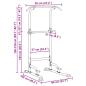 Preview: Power Turm Dip Station Schwarz 95 x 102 x (160-210) cm