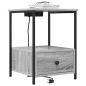 Preview: Nachttisch mit Ladestation 2 pcs Grau Sonoma Holzwerkstoff