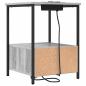 Preview: Nachttisch mit Ladestation 2 pcs Grau Sonoma Holzwerkstoff