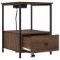 Preview: Nachttisch mit Ladestation 2 pcs Braune Eiche Holzwerkstoff