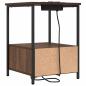 Preview: Nachttisch mit Ladestation 2 pcs Braune Eiche Holzwerkstoff