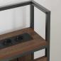 Preview: Stauraum-Kopfteil mit Kopfteil Braune Eiche 75 cm Holzwerkstoff
