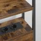 Preview: Stauraum-Kopfteil mit Regal Räuchereiche 75 cm Holzwerkstoff