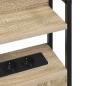 Preview: Stauraum-Kopfteil mit Regal Sonoma Eiche 140 cm Holzwerkstoff