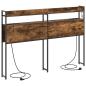 Preview: Stauraum-Kopfteil mit Regal Räuchereiche 140 cm Holzwerkstoff