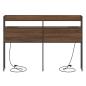 Preview: Stauraum-Kopfteil mit Regal Braune Eiche 140 cm Holzwerkstoff