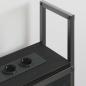 Preview: Stauraum-Kopfteil Schwarze Eiche 150 cm Holzwerkstoff