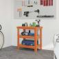 Preview: Werkbank Wachsbraun 78.5 x 50 x 80 cm Massivholz Kiefer
