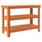 Preview: Werkbank Wachsbraun 110.5 x 50 x 80 cm Massivholz Kiefer