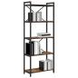 Preview: Bücherregal Räuchereiche 60 x 30 x 153 cm Holzwerkstoff