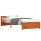 Preview: Bettgestell Wachsbraun 75 x 190 cm Massivholz Kiefer