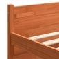 Preview: Bettgestell Wachsbraun 75 x 190 cm Massivholz Kiefer