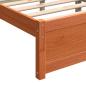 Preview: Bettgestell Wachsbraun 75 x 190 cm Massivholz Kiefer