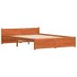 Preview: Bettgestell Wachsbraun 140 x 190 cm Massivholz Kiefer