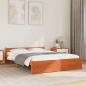 Preview: ARDEBO.de - Bettgestell Wachsbraun 160 x 200 cm Massivholz Kiefer