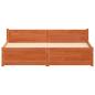 Preview: Bettgestell Wachsbraun 160 x 200 cm Massivholz Kiefer