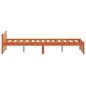 Preview: Bettgestell Wachsbraun 200 x 200 cm Massivholz Kiefer