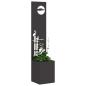 Preview: Blumentopf mit dekorativem Paneel Schwarz 32 x 140 cm