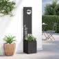 Preview: Blumentopf mit dekorativem Paneel Schwarz 32 x 140 cm