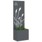 Preview: ARDEBO.de - Blumentopf mit dekorativem Paneel Anthrazit 50 x 140 cm