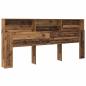 Preview: Kopfteil Schrank Altholz 220 x 19 x 101.5 cm Holzwerkstoff