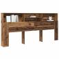 Preview: Kopfteil Schrank Altholz 220 x 19 x 101.5 cm Holzwerkstoff