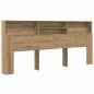 Preview: Kopfteil Schrank Eiche handwerklich 220 x 19 x 101.5 cm