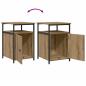 Preview: Nachttisch 2 pcs Eiche handwerklich Holzwerkstoff