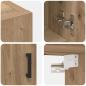 Preview: Wandschrank Eiche handwerklich 60 x 31 x 70 cm Holzwerkstoff