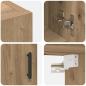Preview: Wandschrank Eiche handwerklich 60 x 31 x 70 cm Holzwerkstoff