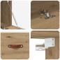 Preview: Wandschrank Eiche handwerklich 100 x 36.5 x 35 cm Holzwerkstoff