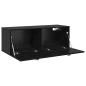 Preview: Wandschrank Schwarze Eiche 100 x 36.5 x 35 cm Holzwerkstoff