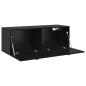Preview: Wandschrank Schwarze Eiche 100 x 36.5 x 35 cm Holzwerkstoff