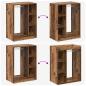 Preview: Kleiderschrank mit Regal Altholz 77 x 48 x 102 cm Holzwerkstoff