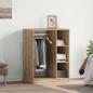 Preview: ARDEBO.de - Kleiderschrank mit Regal Eiche handwerklich 77 x 48 x 102 cm